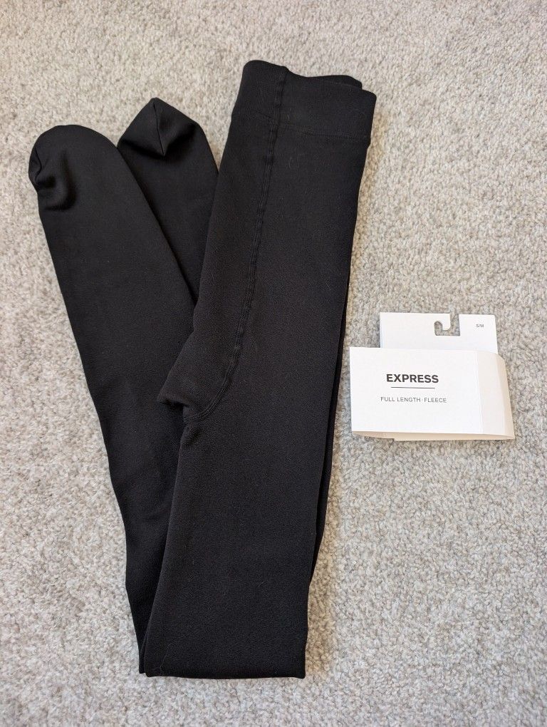 Brand new Express Full length fleece -black - size S/M