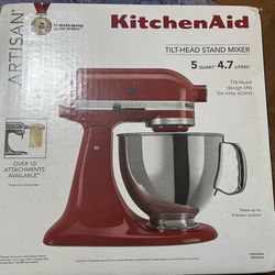KitchenAid Artisan Series 5 Quart Tilt Head Stand Mixer, KSM150PS,Empire Red
