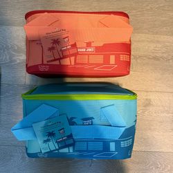 Trader Joe’s Mini Insulated Bags Peach & Blue 
