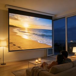 New 120" Projector Screen Motorized