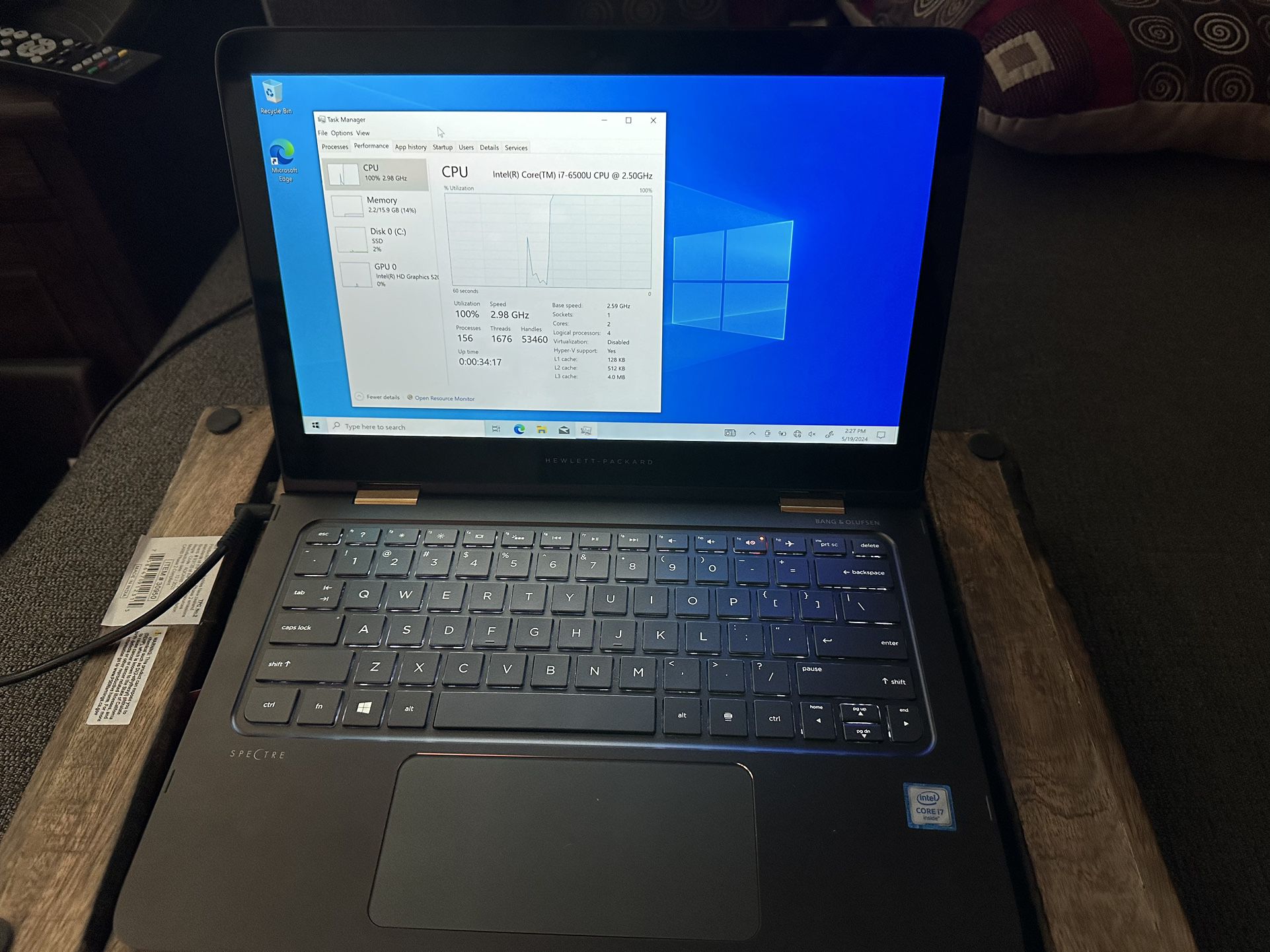 HP Spectre 13” Laptop, 16gb Ram, 1440p (2016)?