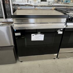 Samsung Bespoke 30 in. 6.3 cu. ft. 4-Burner Element Smart Slide-In Induction Range in Stainless Steel with Anti-Scratch Glass