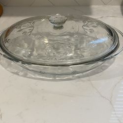 Oval Shape Glass Casserole 