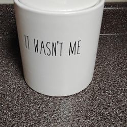  Ceramic Canister, 6"HX5.5"D, Ceramic Pot