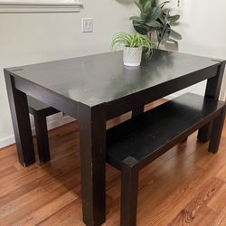 Dinner Table With 2 Benches