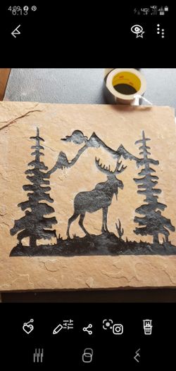 Flag stone engraving