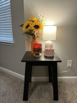 Black Wood End Table / Side Table