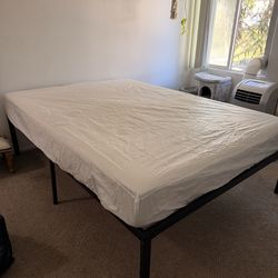 BED FRAME + MATTRESS QUEEN SIZE