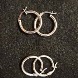 925 silver hoops