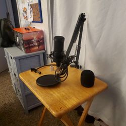 Aokeo Microphone With Boom Arm And Pop Filter