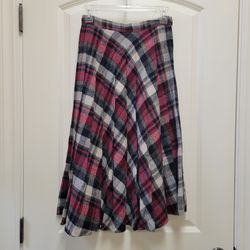 Vintage Wool Pleated Skirt