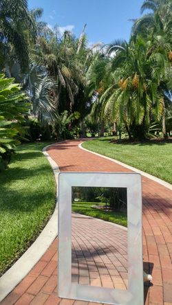 A Gorgeous David Marshall Stain Glass Lg Mirror 33" Height 26"Width