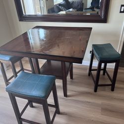 Wooden Dining Table W/ Chairs