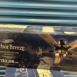 Harbor Breeze Lindholm 52-in Outdoor Matte Black Ceiling Fan (only need glass)