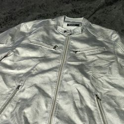 Silver Real Leather 