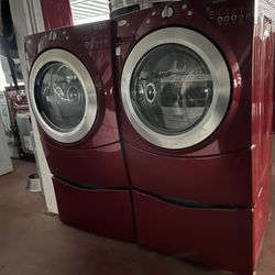 Whirlpool Duet Washer And Electric Dryer W/pedestal Used 