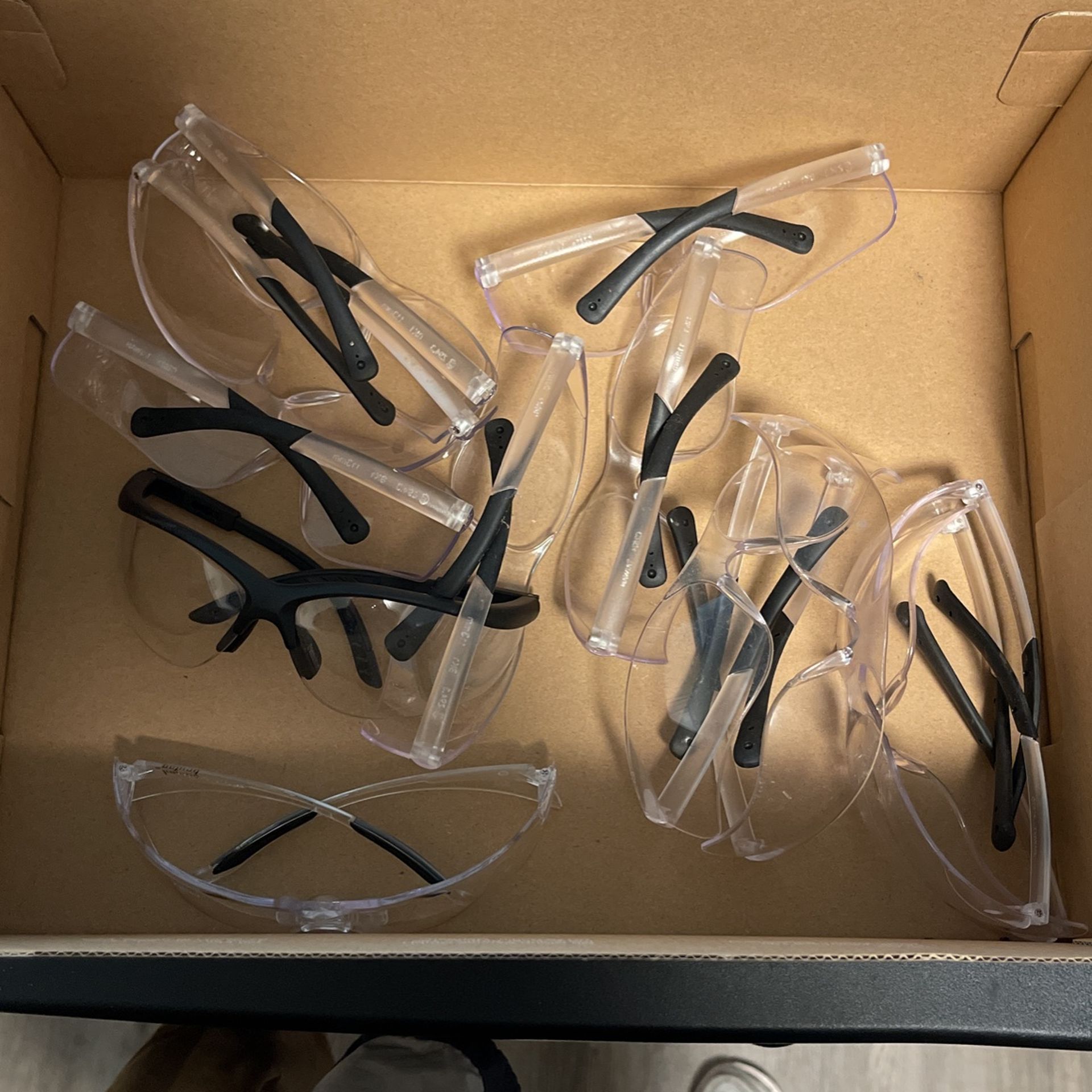 Safety Glasses 12 Pair Lightly Used