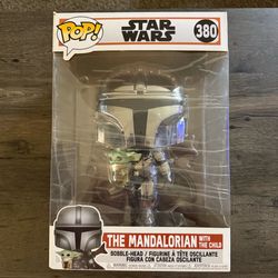 Funko POP! The Mandalorian with the Child (Chrome) (10 inch) #380