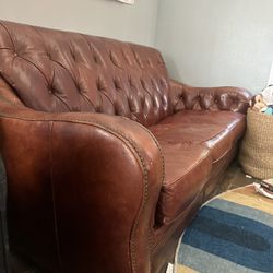 Brown Leather Couch