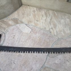 Vintage Lumberjack Saw And Sickle