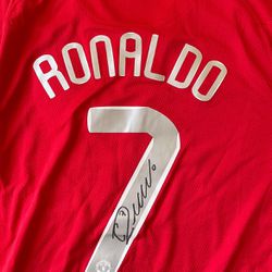 Cristiano Ronaldo autographed jersey with COA