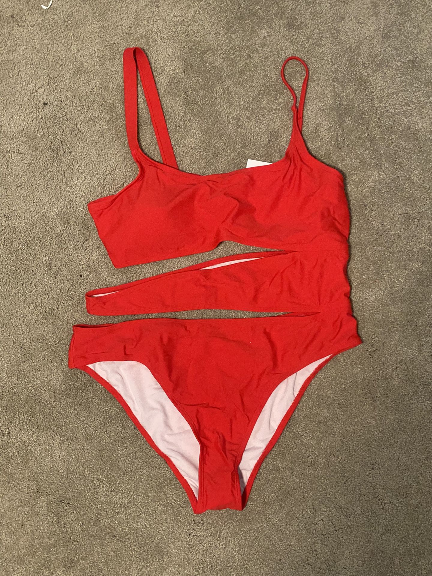 BRAND NEW Red Swimsuit with Cutouts Plus Size
