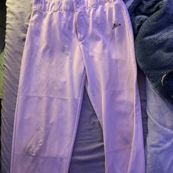 White Adidas Baseball Pants Size Large