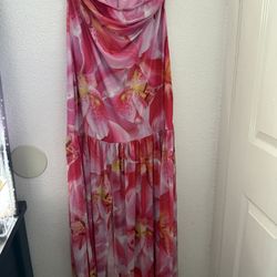 Strapless Flower Dress