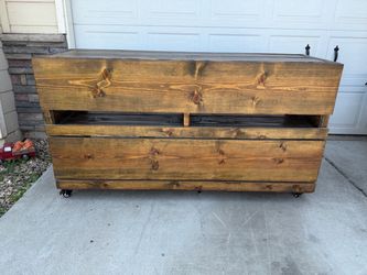 Rustic wooden bar