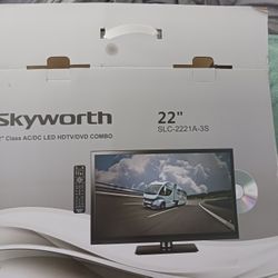Skyworth 22" AC/DC TV With Built In DVD Player 