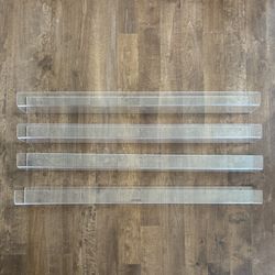 Acrylic 36” Floating Book Shelf Ledge Set Of 4 