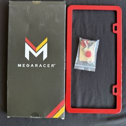 Red License Plate Cover