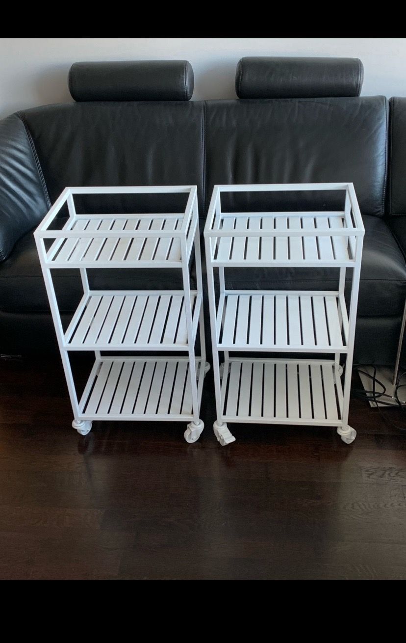 Metal racks bookshelves flower stands bathroom cart rolling cart