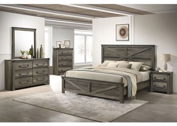 Bedroom set 4 pc Grey finish, New Especial price !