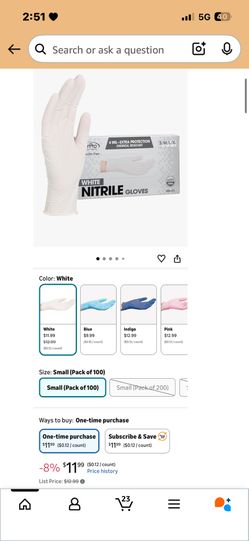 White Nitrile Gloves