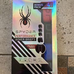 NWT Spyder Men’s Performance Boxer Briefs 4 Pack Size M