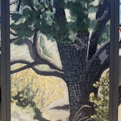 The Old Dark Wood Tree Original Painting 