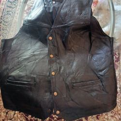 Unisex Patchwork Leather Vest