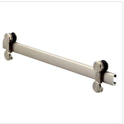 🆕#5781 Delta 55-60 in. Contemporary Frameless Sliding Bathtub Track Assembly Kit in Nickel (For 1/4