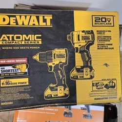 ATOMIC 20-Volt MAX Lithium-Ion Cordless Combo Kit (2-Tool) with (2) 2.0Ah Batteries, Charger and Bag
