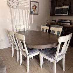 IKEA 6-Person Dining Table Set – Excellent Condition – Modern Wood Finish