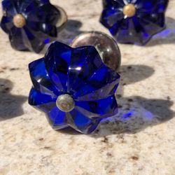 Cobalt Glass Knobs