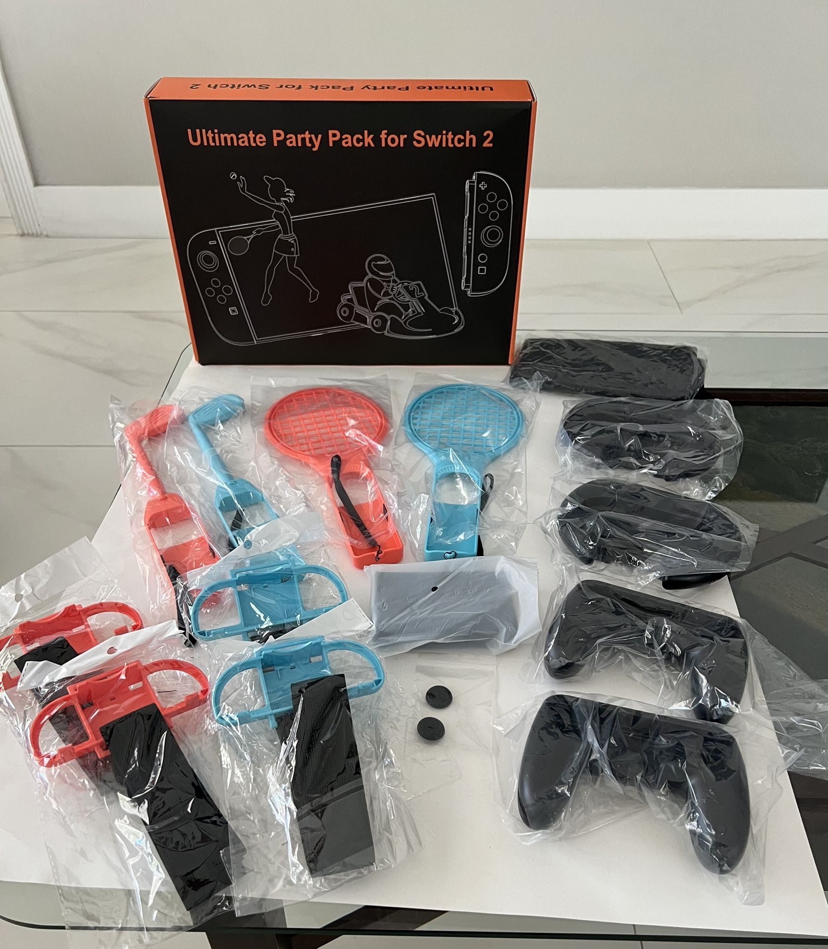 New- Ultimate Party Pack for Nintendo Switch 2 Accessories Kit, (16 Items) 