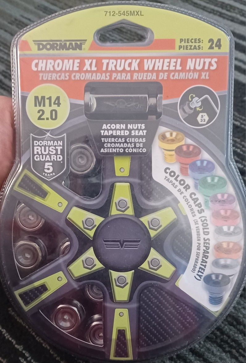 Doorman Chrome XL Truck Lug Nuts M14-2.0 Model Number 712-545 MXL