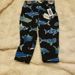 Baby Boy Shark Cotton Pants 