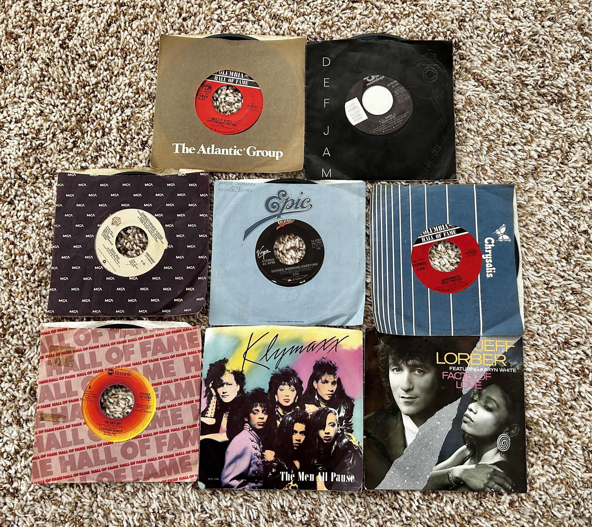 Collection of Vintage 45rpm Vinyl Records