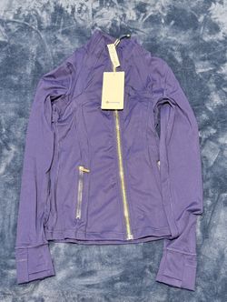 Lulu navy define zip up up jacket 