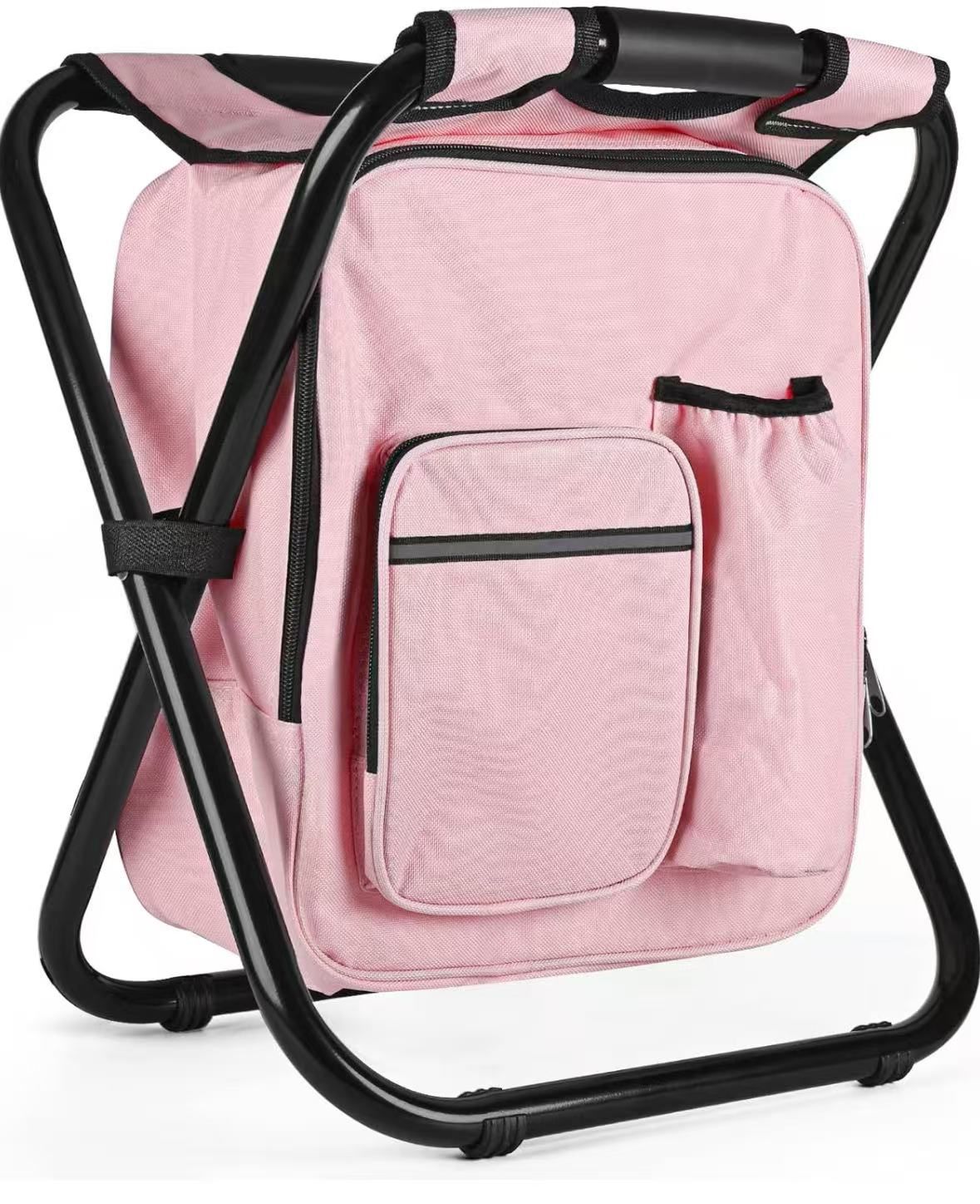Backpack Stool Cooler Chair Heavy Duty 250LBS Max Load Portable Lightweight Stool Backpack Folding Fishing Cooler Seat for Camping Hunting Fishing