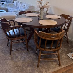  Wooden 6-Seater Dining Table Set 