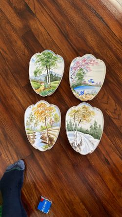 Antique Four Seasons Plates